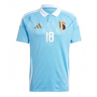 Camiseta Bélgica Orel Mangala #18 Visitante Equipación Eurocopa 2024 manga corta